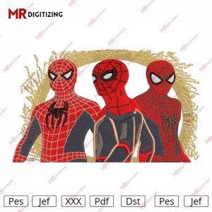 3 Spiderman's Embroidery Design