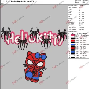 5 b 7 Hellokitty Spiderman V3