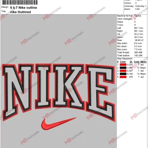 5 b 7 Nike outline