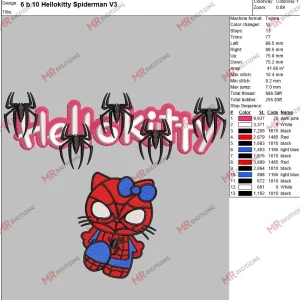 6 b 10 Hellokitty Spiderman V3