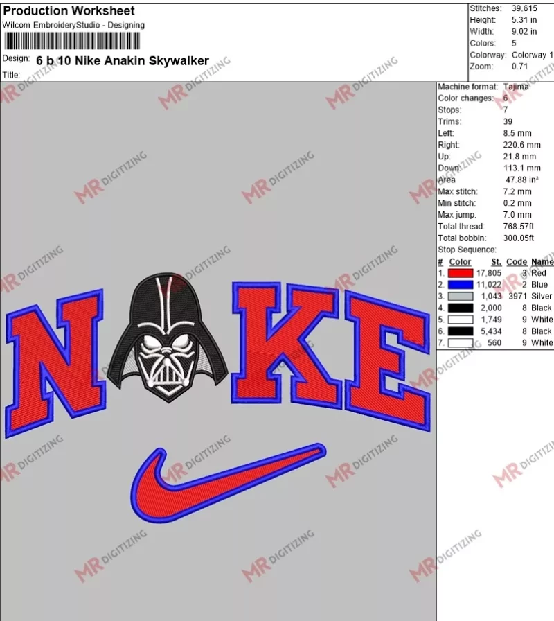 6 b 10 Nike Anakin Skywalker