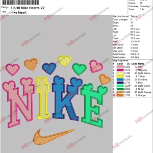 6 b 10 Nike Hearts V2