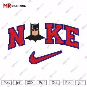 Nike Batman V2 Embroidery Design
