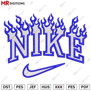 Nike Fire Embroidery Designs