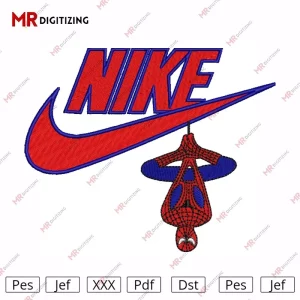 Nike HANGING SPIDERMAN Embroidery Design