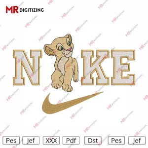 Nike Nala lion king Embroidery Design