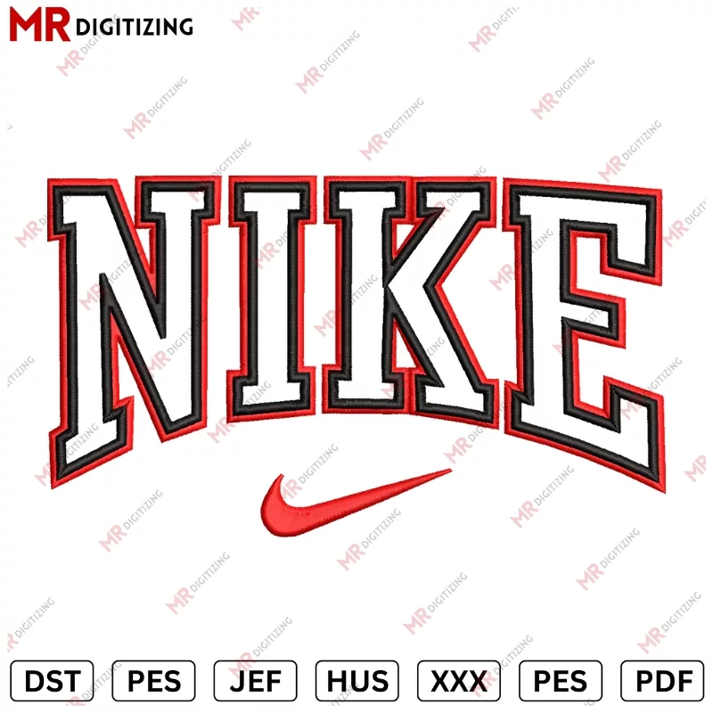 Nike Outline Machine Embroidery Design - DST, PES, JEF