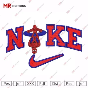 Nike Spiderman V1 embroidery design