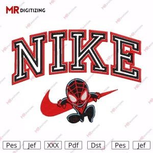 Nike Spiderman V4 embroidery design