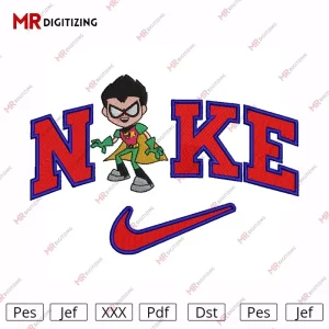 Nike Teen Titans Go Embroidery Design