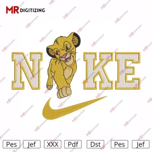 Nike X Simba Embroidery Design