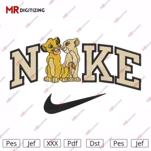 Nike X Simba Nala Embroidery Design