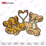 Simba X Nala Love Embroidry design