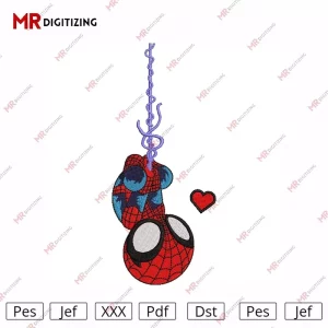 Spiderman Hanging V2Embroidery Design
