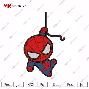 Spiderman Hanging V3 Embroidery Design