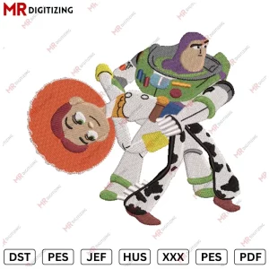 Buzz and Jessie Dancing Embroidery design