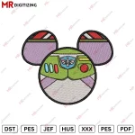 Buzz x Micky Toy Story Embroidery Design