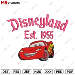 Disneyland Lightning Mcqueen Embroidery Design