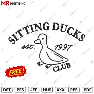 Duck free embroidery design