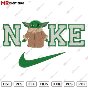 Nike Baby Yoda V3 Embroidery design