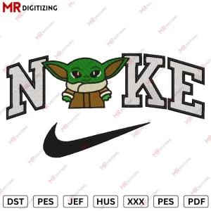 Nike Baby Yoda V4 Embroidery design