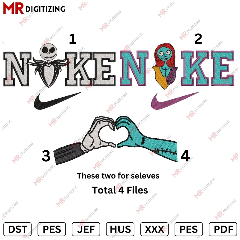 Nike Jack X Nike Sally Embroidery Design - DST, PES, JEF