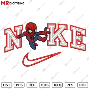 Nike spiderman V10 Embroidery design