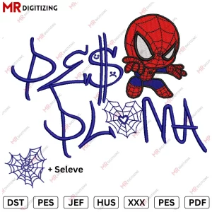 Peso Pulma Spiderman Machine Embroidery Design