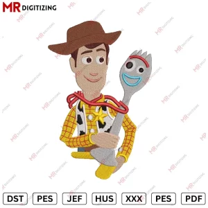 Woody Toy story Embroidery design
