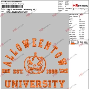 5 by 7 Halloween University V6