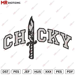 CHUCKY Knife Embroidery Design