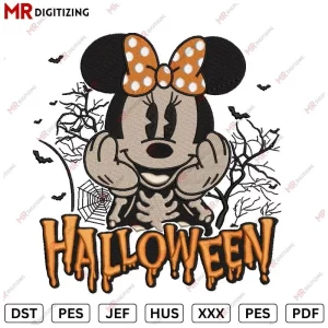 Halloween Minnie Embroidery Design