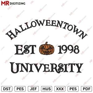 Halloween University V7 Embroidery Design