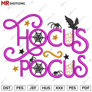 Hocus Pocus V8 Halloween Embroidery Design