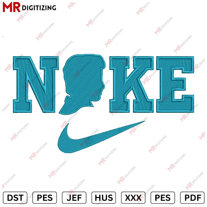 Nike Ken Machine embroidery design v2 - DST, PES, JEF