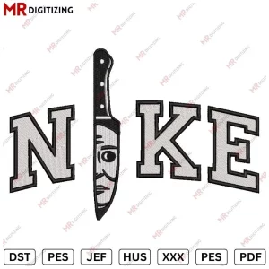 Nike MICHAEL Knife Halloween Embroidery Design