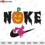 Nike Pumkin Halloween Embroidery Design V1