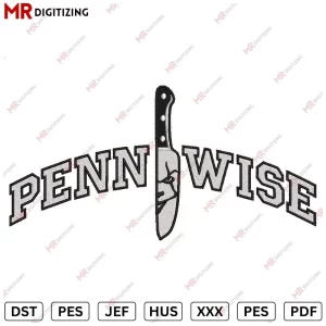 PENNYWISE Machine Embroidery Design