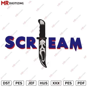 SCRMAN Knife v2 Embroidery Design