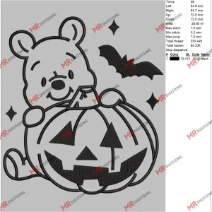 5 by 7 pooh pumpkinn