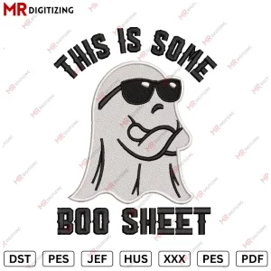 Boo shit Embroidery Design