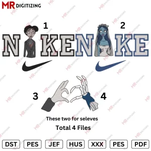 Nike Corpse Bride and Nike Victor van v1 Couple Embroidery design