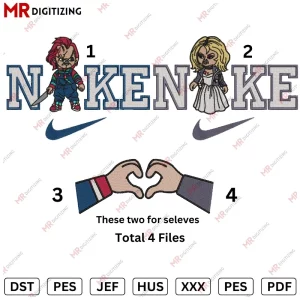 Nike Tiffany AND Nike Chucky Embroidery Design