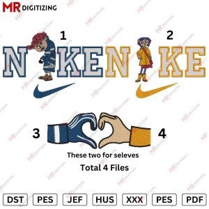 Nike Wybie Nike Coraline v2 Couple Embroidery design