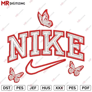Nike bterfly Embroidery Design v1