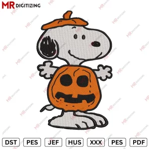 Snoopy Pumkin Halloween Embroidery design