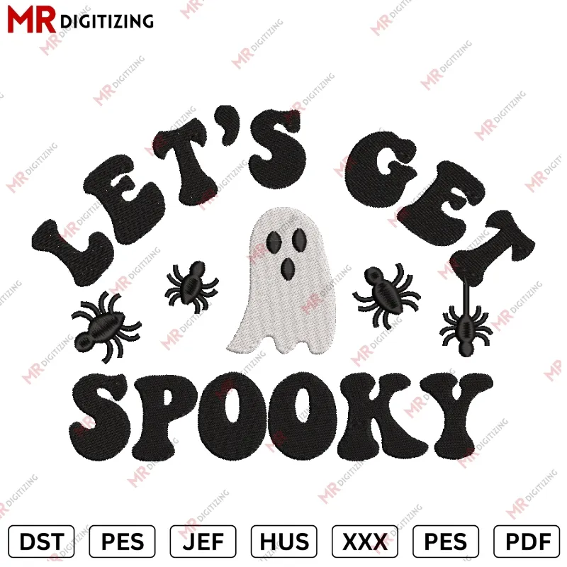 Spooky Season Halloween Embroidery Design v2 - DST, Pes, jef