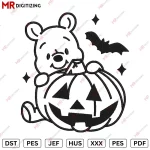 Pooh pumpkin Halloween Embroidery design