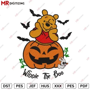 winne the boo Halloween Embroidery design