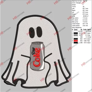 5 by 7 Ghost Coka cola